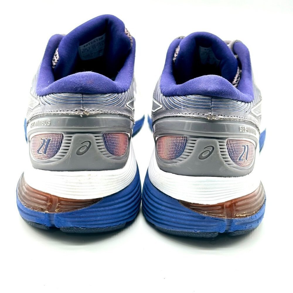 ASICS Gel Nimbus 21 Blue & White Running Sneakers Women’s Size  11 - Picture 4 of 10